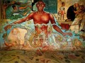 figura que simboliza la raza africana 1951 Diego Rivera